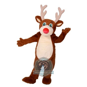Cute Rudolph Reindeer Mascot Costume