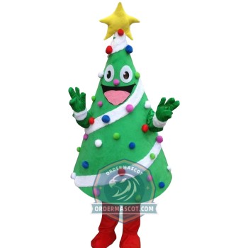 Happy Lightweight Christmas Tree Mascot Costume