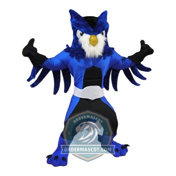 Sport Blue Owl Mascot Costume