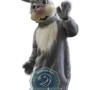 Happy Grey Rabbit Mascot Costume