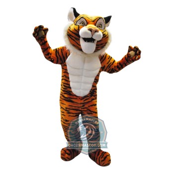 Power Muscular Tiger Mascot Costume