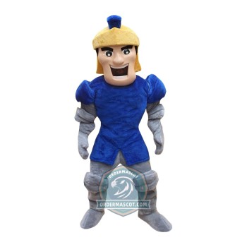Blue Knight Warrior Mascot Costume