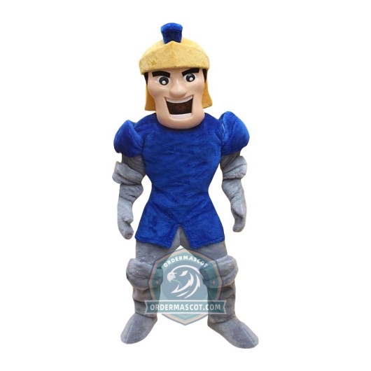 Blue Knight Warrior Mascot Costume
