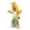 Yellow Bulldog Mascot Costume