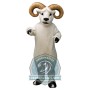 Realistic White Goat Mascot Costume