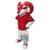 Red Ram Mascot Costume