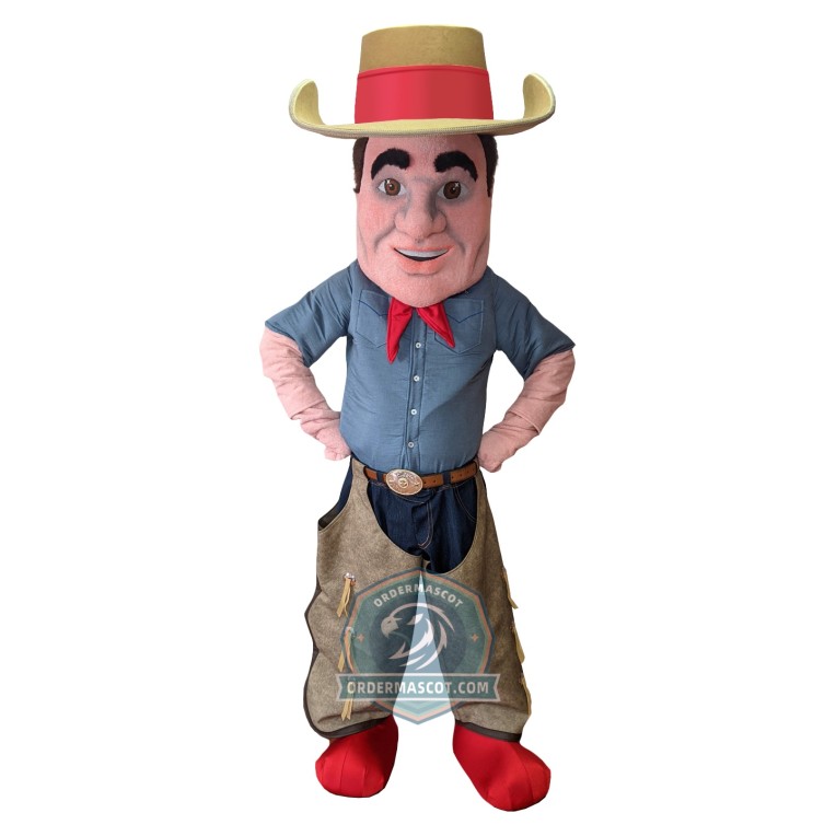 Realistic Lightweight Cowboy Mascot Costume
