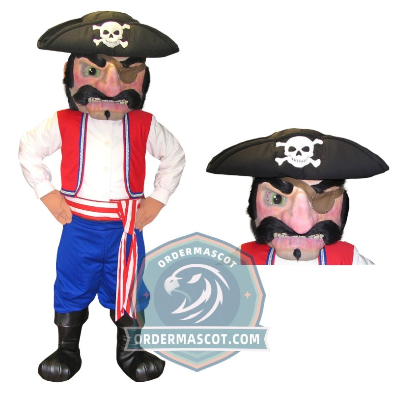 Realistic Pirate Mascot Costume
