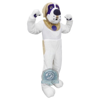 Realistic St. Bernard Dog Mascot Costume