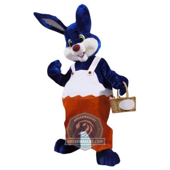 Blue Easter Bunny Mascot Costume