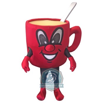 Red Lightweight Coffee Cup Mascot Costume