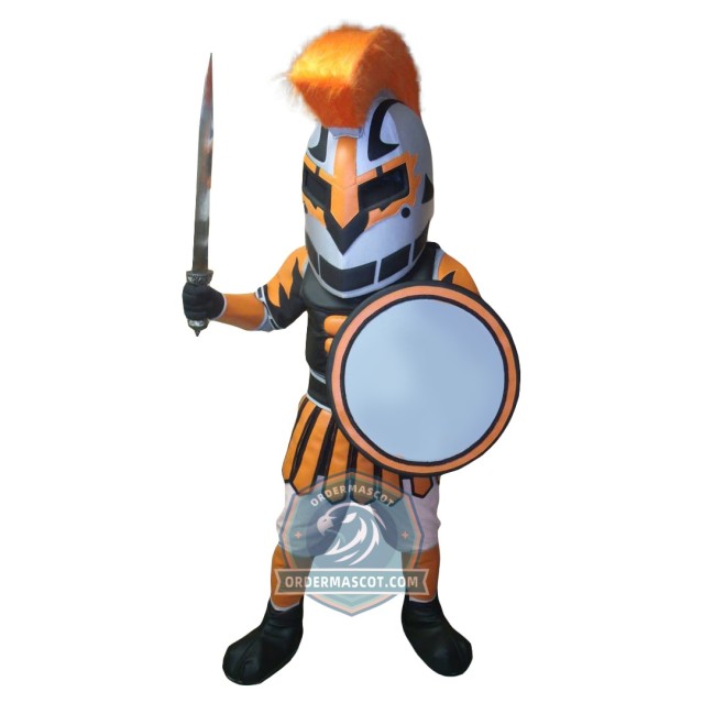 Orange Lightweight Kinght Mascot Costume