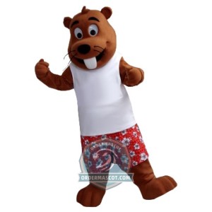 Happy Beaver Mascot Costume