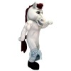 Realistic White Horse Mascot Costume
