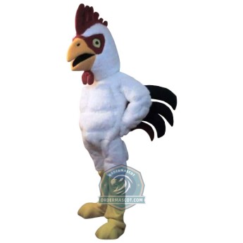 Muscular Rooster Mascot Costume