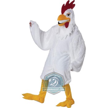 Realistic Lightweight White Rooster Mascot Costume