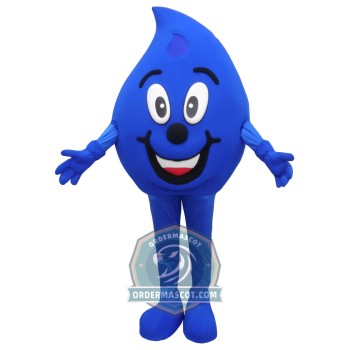 Blue Water Drop Mascot Costume