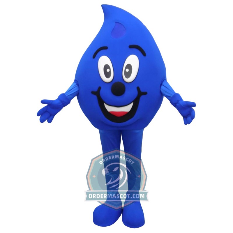 Blue Water Drop Mascot Costume