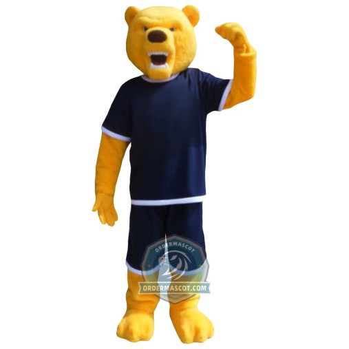 Fierce Yellow Bear Mascot Costume