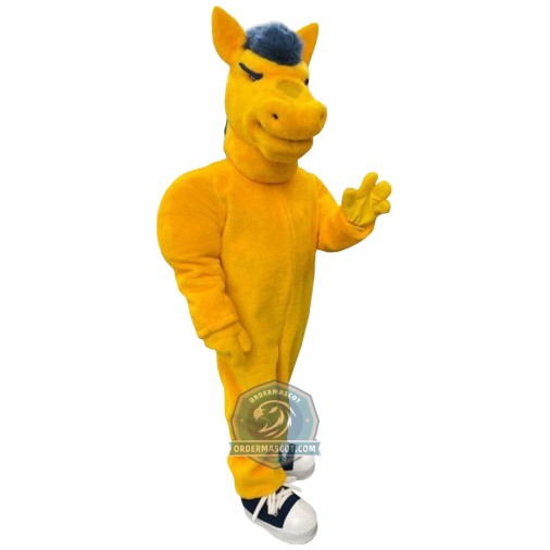 Yellow Horse Mascot Costume