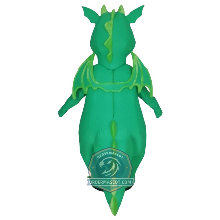Happy Green Dragon Mascot Costume