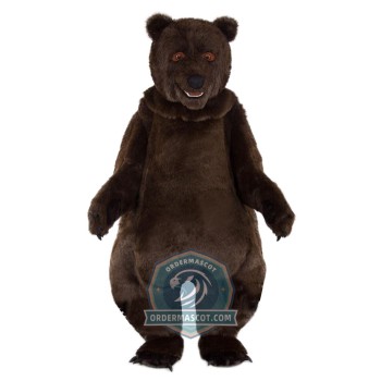 Happy Brown Bear Mascot Costume