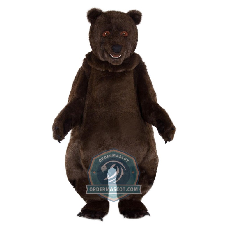 Happy Brown Bear Mascot Costume