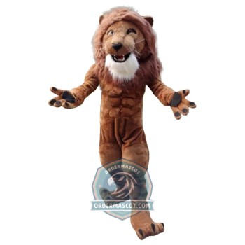 Power Muscular Lightweight Lion Mascot Costume