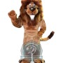 Friendly Muscular Lion Mascot Costume