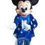 Happy Mickey Mascot Costume With Blue Suit