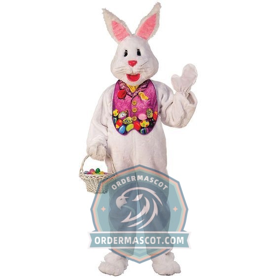Lovely Lightweight White Easter Bunny Mascot Costume