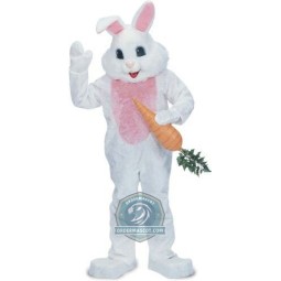Happy White Easter Bunny Mascot Costume