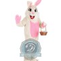 White & Pink Easter Bunny Mascot Costume For Adult