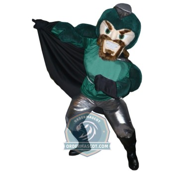 Warrior Mascot Costume With Green Suit