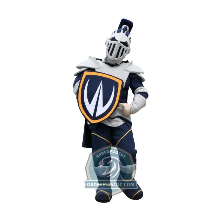 Gray Armor Knight Warrior Mascot Costume