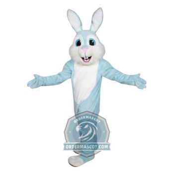 Adult Blue Easter Bunny Mascot Costume