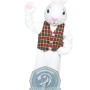 Realistic Adult White Easter Bunny Mascot Costume