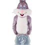 Happy Grey Easter Bunny Mascot Costume