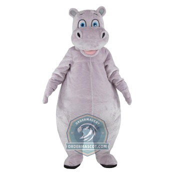 Happy Lightweight Hippo Mascot Costume