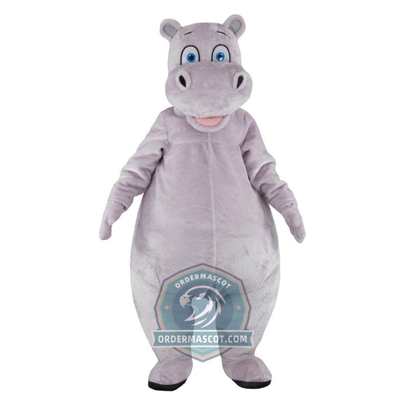 Happy Lightweight Hippo Mascot Costume