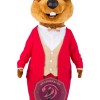 Happy Lightweight Beaver Mascot Costume With Red Suits