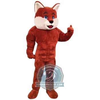 Muscular Lightweight Fox Mascot Costume