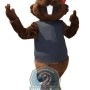 Happy Lightweight Beaver Mascot Costume