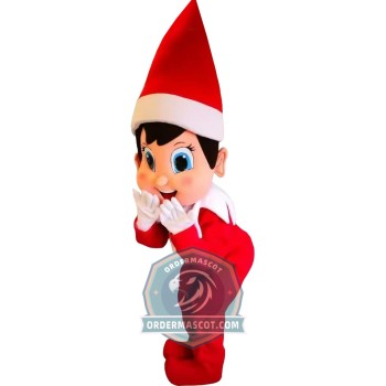 Happy Christmas Elf Behaving Badly Mascot Costume