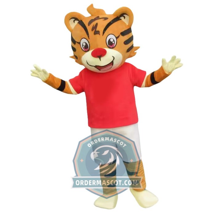 Happy Tiger Mascot Costume For Adult