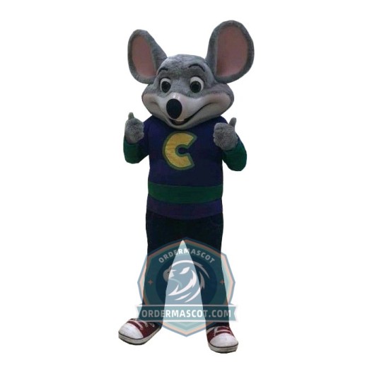 Happy Chuck E. Cheese's Mascot Costume
