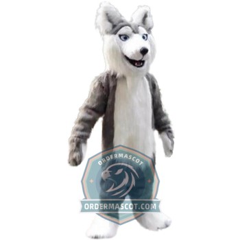 Realistic Lightweight Husky Dog Mascot Costume