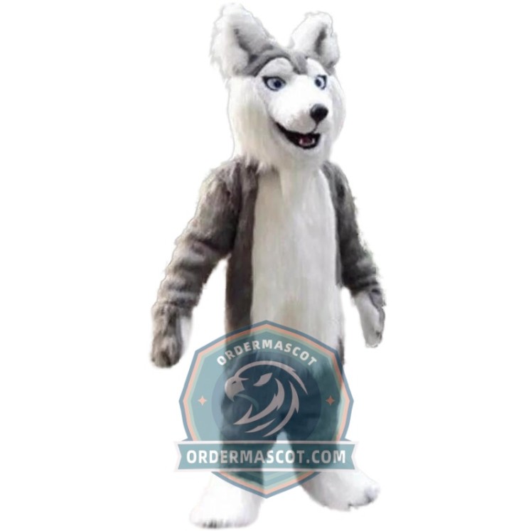 Realistic Lightweight Husky Dog Mascot Costume