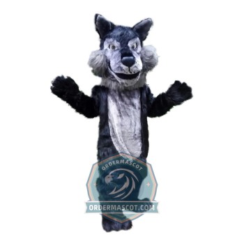 Realistic Plush Wolf Mascot Costume