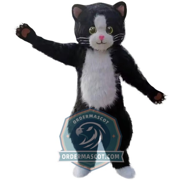 Deluxe Black Cat Mascot Costume